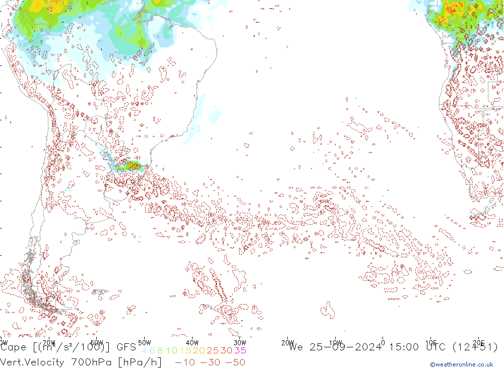 Cape GFS  25.09.2024 15 UTC