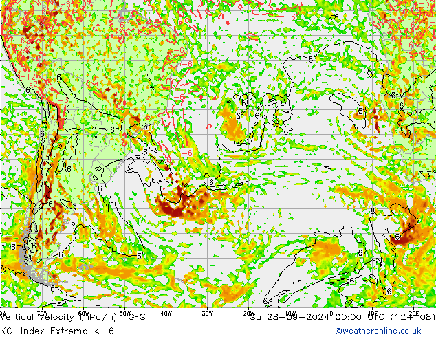 Convection-Index GFS sab 28.09.2024 00 UTC