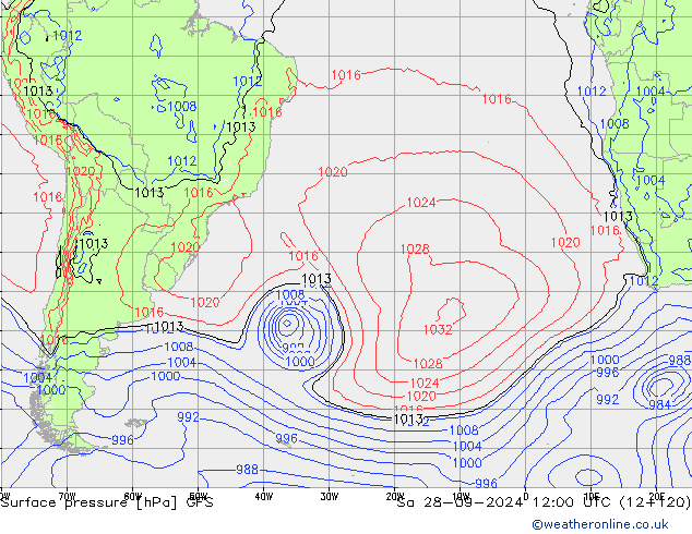 GFS: za 28.09.2024 12 UTC