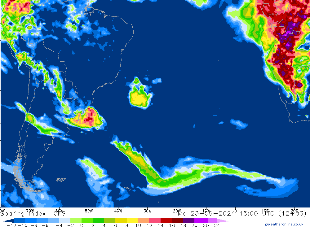 Soaring Index GFS пн 23.09.2024 15 UTC