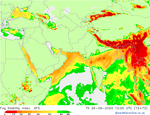 Fog Stability Index GFS Th 26.09.2024 12 UTC