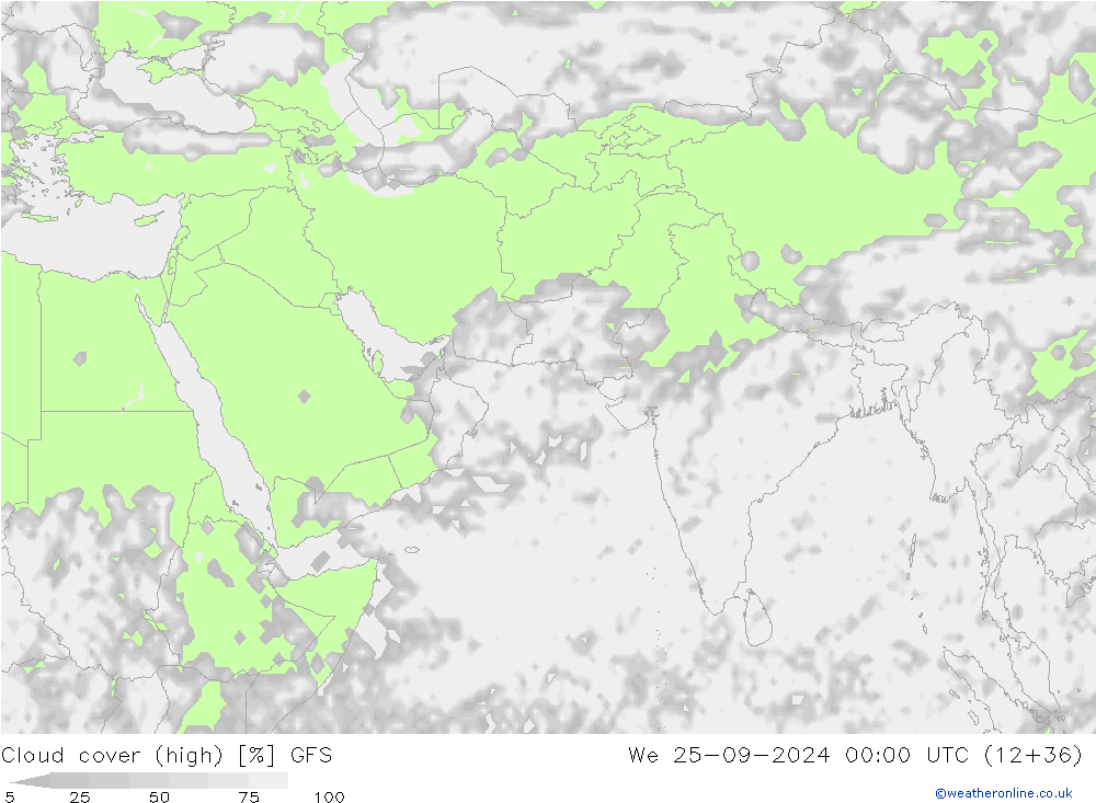 nuvens (high) GFS Qua 25.09.2024 00 UTC