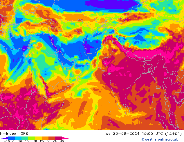 K-Index GFS  25.09.2024 15 UTC