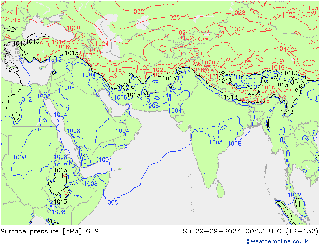 приземное давление GFS Сентябрь 2024