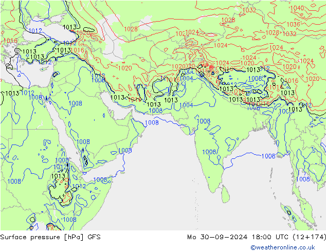 GFS: lun 30.09.2024 18 UTC