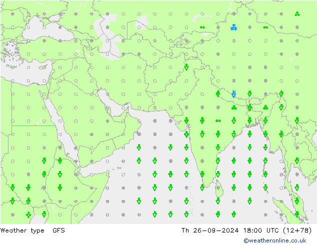 Weather type GFS Th 26.09.2024 18 UTC