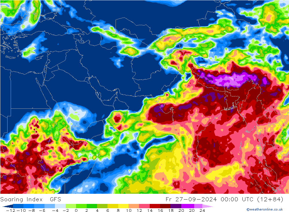 Soaring Index GFS  27.09.2024 00 UTC