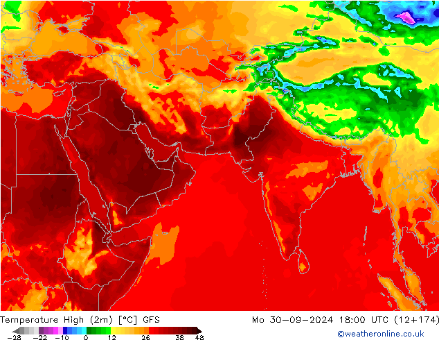 Max.  (2m) GFS  30.09.2024 18 UTC