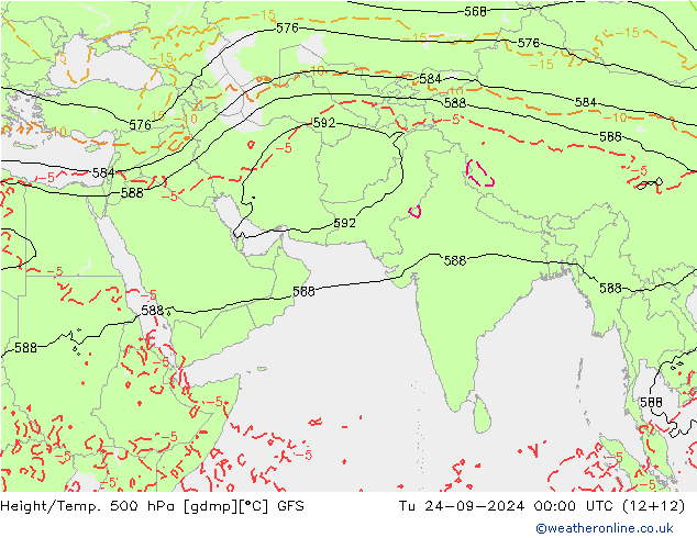 Height/Temp. 500 hPa GFS Tu 24.09.2024 00 UTC