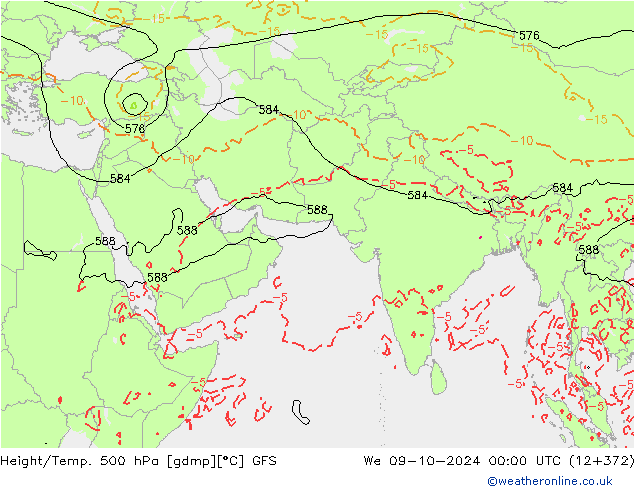 Z500/Rain (+SLP)/Z850 GFS ��� 09.10.2024 00 UTC