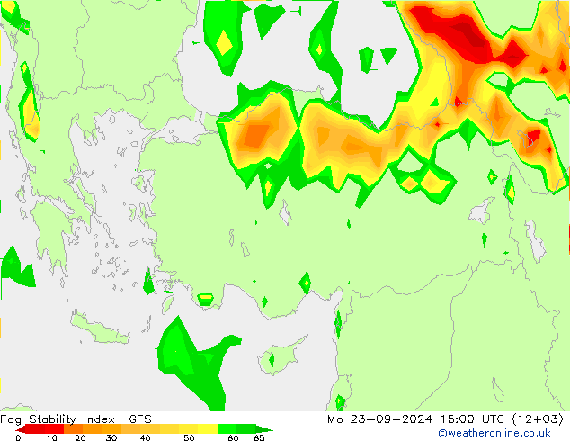 Fog Stability Index GFS Mo 23.09.2024 15 UTC