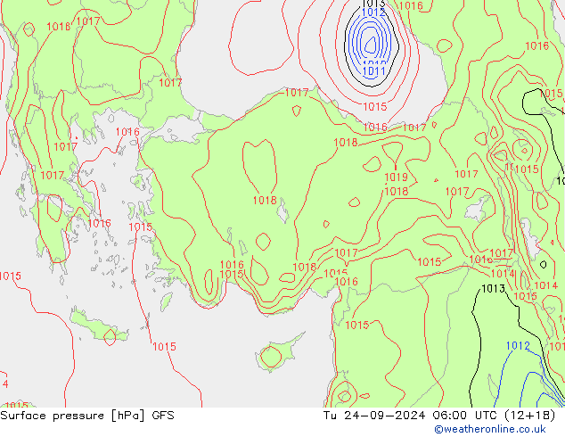 GFS: Ter 24.09.2024 06 UTC