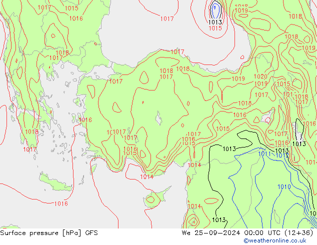 GFS: Qua 25.09.2024 00 UTC