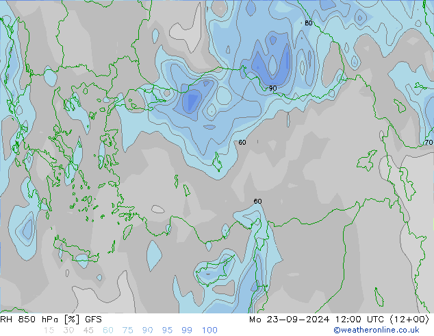 RV 850 hPa GFS ma 23.09.2024 12 UTC