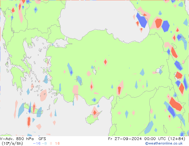 V-Adv. 850 hPa GFS Fr 27.09.2024 00 UTC