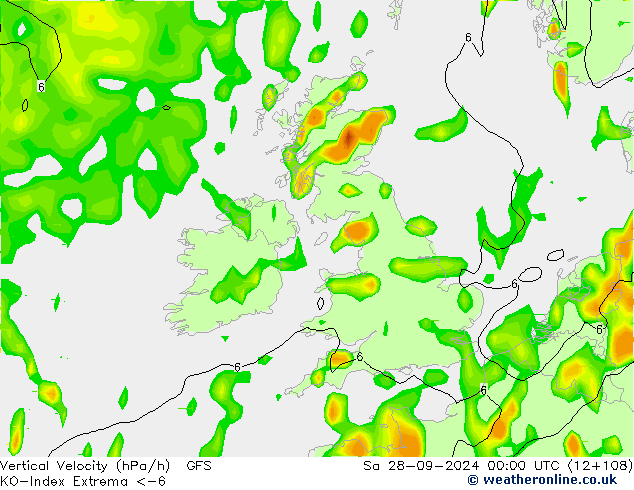 Convection-Index GFS сб 28.09.2024 00 UTC