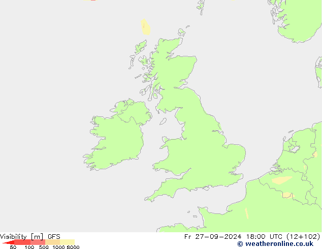 Visibilidad GFS vie 27.09.2024 18 UTC