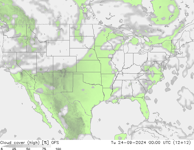 Nubi alte GFS mar 24.09.2024 00 UTC