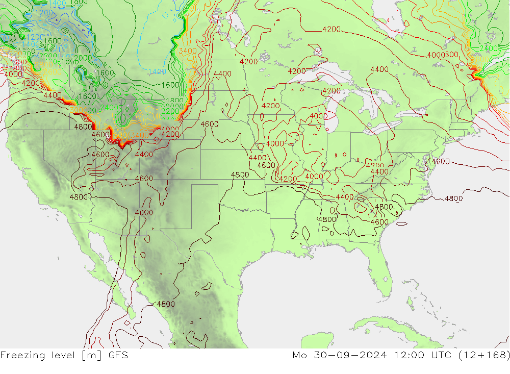 Donma Seviyesi GFS Pzt 30.09.2024 12 UTC