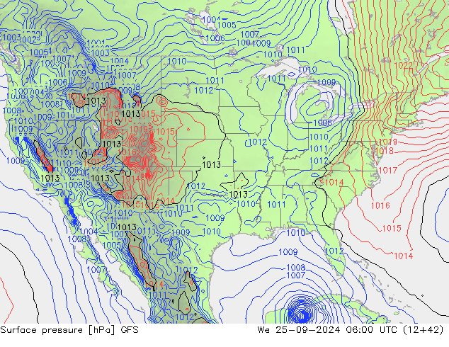 GFS: Mi 25.09.2024 06 UTC