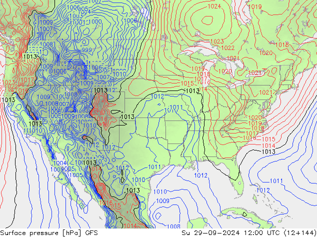 GFS: dom 29.09.2024 12 UTC