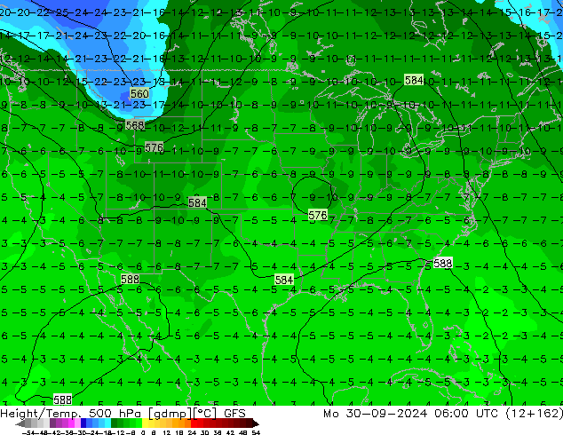 Z500/Rain (+SLP)/Z850 GFS Seg 30.09.2024 06 UTC