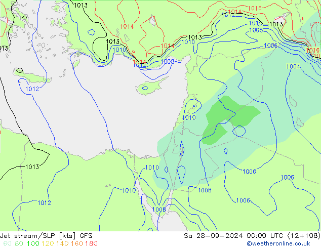 Jet stream/SLP GFS Sa 28.09.2024 00 UTC