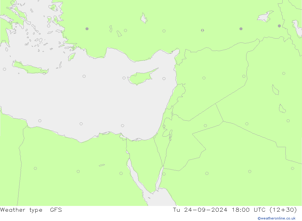 Tipo di precipitazione GFS mar 24.09.2024 18 UTC