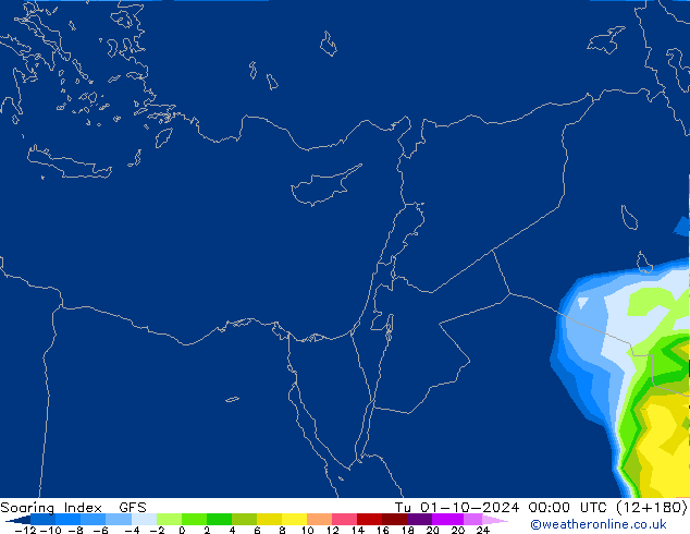 Soaring Index GFS mar 01.10.2024 00 UTC