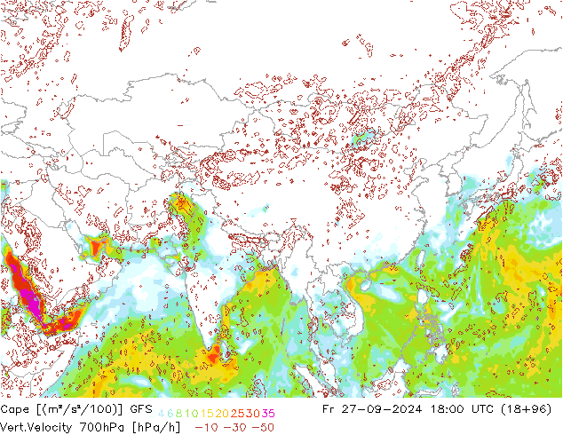 Cape GFS vie 27.09.2024 18 UTC