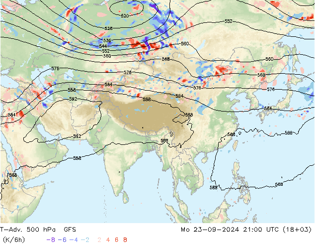 T-Adv. 500 hPa GFS Září 2024