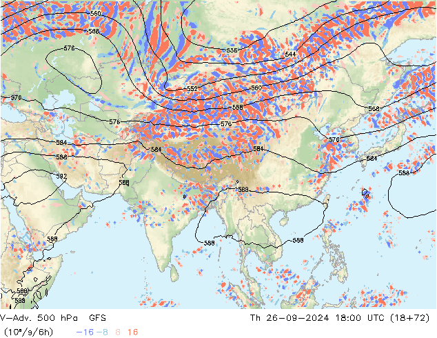 V-Adv. 500 hPa GFS Th 26.09.2024 18 UTC