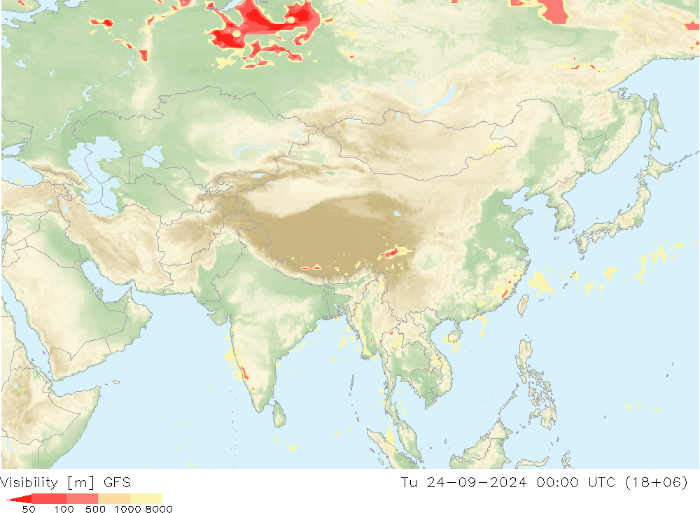 widzialność GFS wto. 24.09.2024 00 UTC