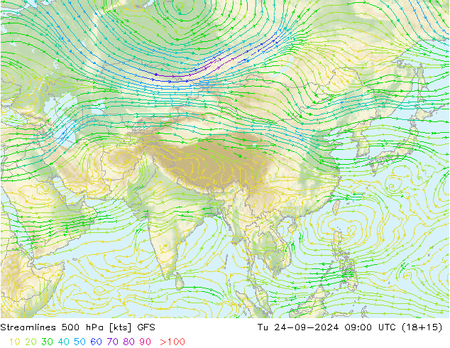  500 hPa GFS  24.09.2024 09 UTC