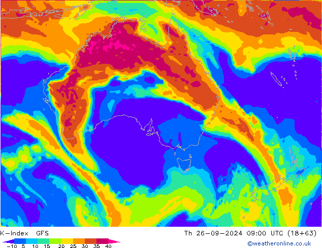 K-Index GFS Qui 26.09.2024 09 UTC