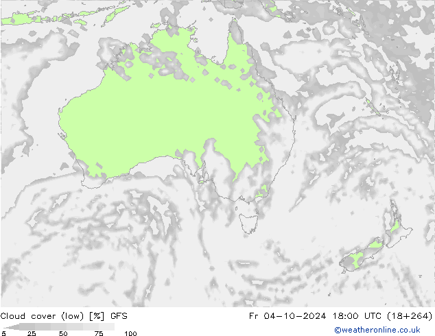 nuvens (baixo) GFS Sex 04.10.2024 18 UTC