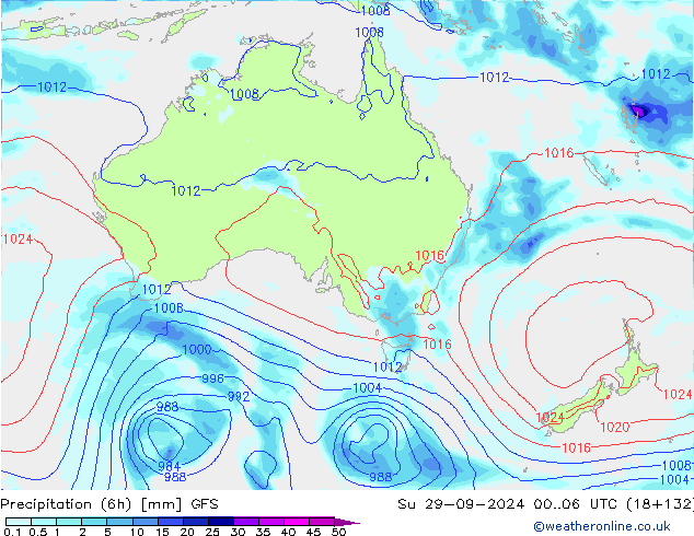 Z500/Rain (+SLP)/Z850 GFS Dom 29.09.2024 06 UTC