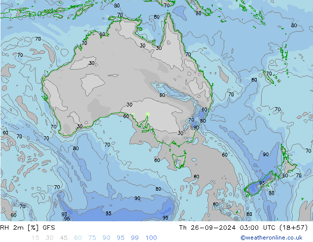 RH 2m GFS Th 26.09.2024 03 UTC