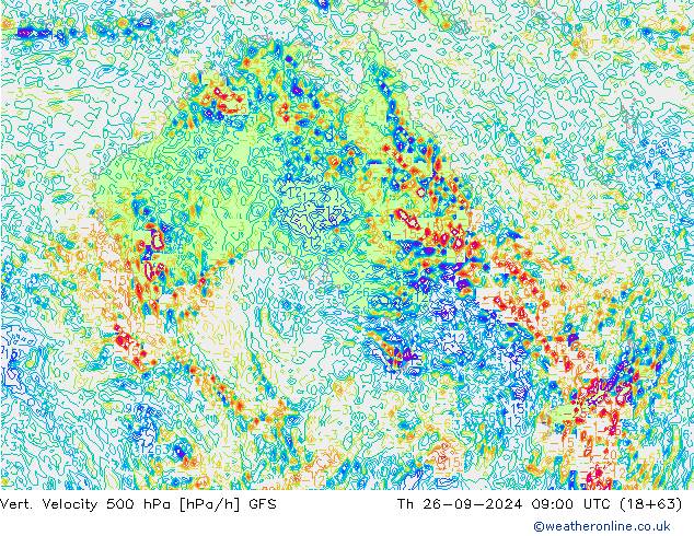 Vert. Velocity 500 hPa GFS Settembre 2024