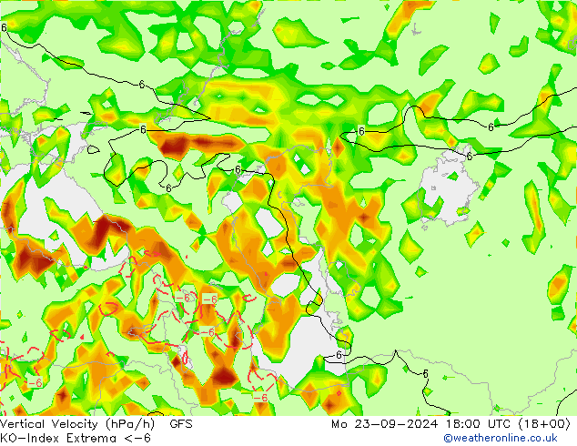 Convection-Index GFS Po 23.09.2024 18 UTC