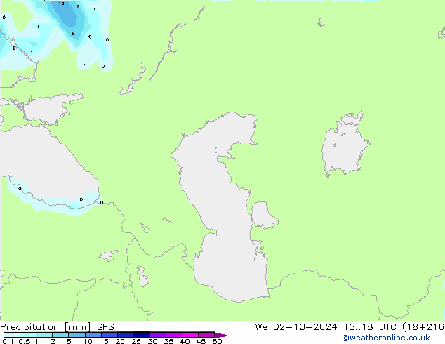 Yağış GFS Çar 02.10.2024 18 UTC