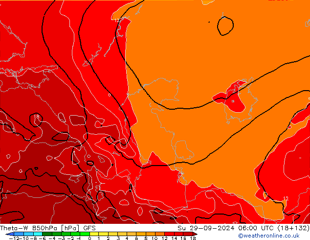 Theta-W 850hPa GFS Su 29.09.2024 06 UTC