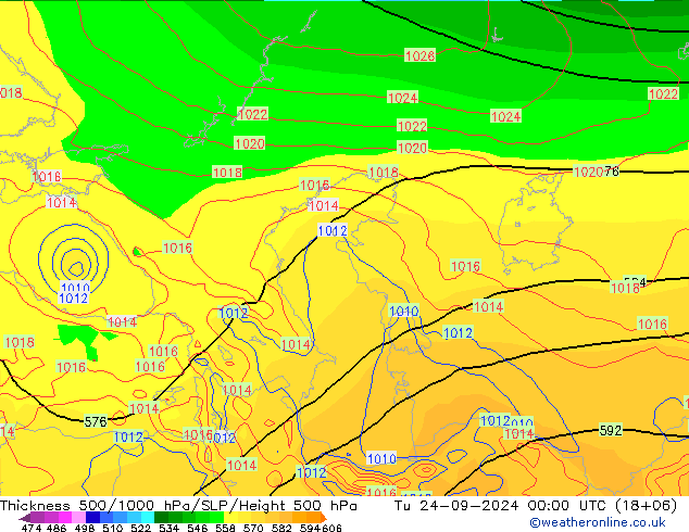 Thck 500-1000hPa GFS Setembro 2024