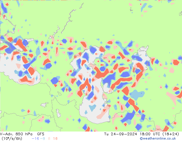 V-Adv. 850 hPa GFS di 24.09.2024 18 UTC