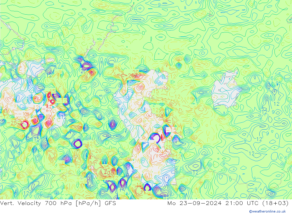 Vert. Velocity 700 hPa GFS Mo 23.09.2024 21 UTC