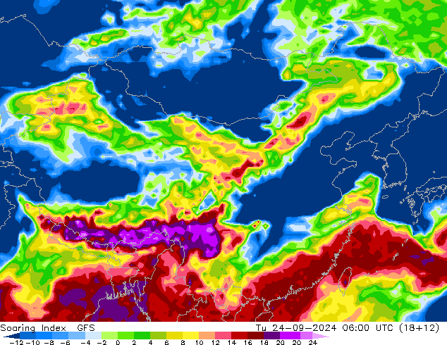 Soaring Index GFS Di 24.09.2024 06 UTC