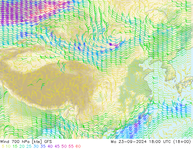  700 hPa GFS  23.09.2024 18 UTC