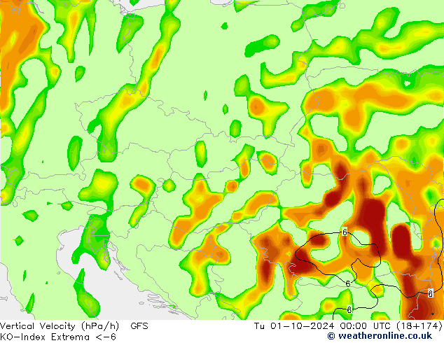 Convection-Index GFS mar 01.10.2024 00 UTC