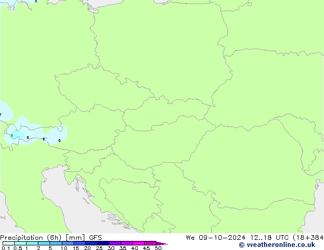 Z500/Rain (+SLP)/Z850 GFS  09.10.2024 18 UTC