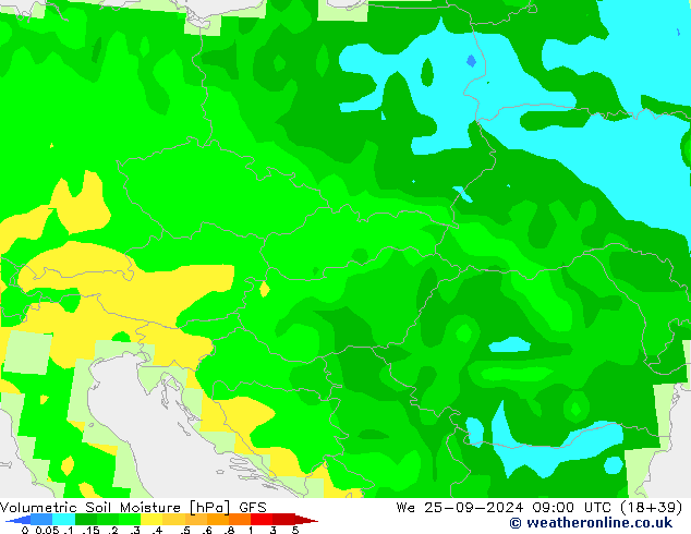 Hacimsel Toprak Nemi GFS Çar 25.09.2024 09 UTC